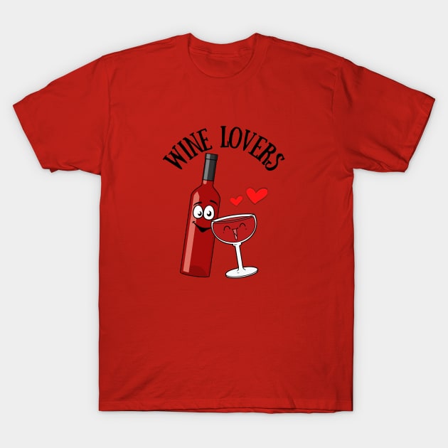 Wine Lovers T-Shirt by Unique Treats Designs